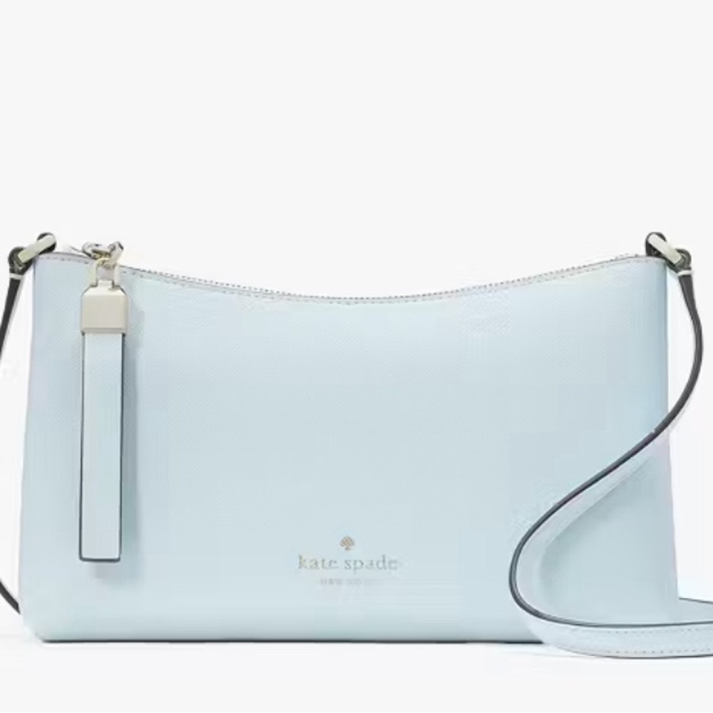 NWT Kate Spade Sadie Crossbody it’s in a “Crisp Sky” blue. It’s very light blue